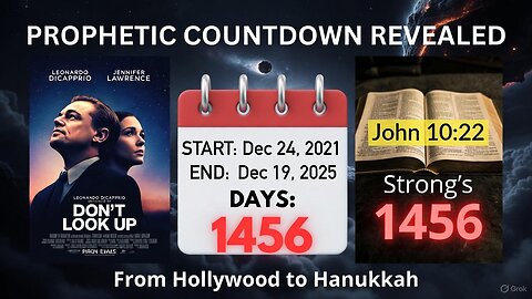 DECODED: “Don’t Look Up” to 12/19/2025 — The 1456-Day Prophetic Countdown to “Feast of Dedication” (Hanukkah)