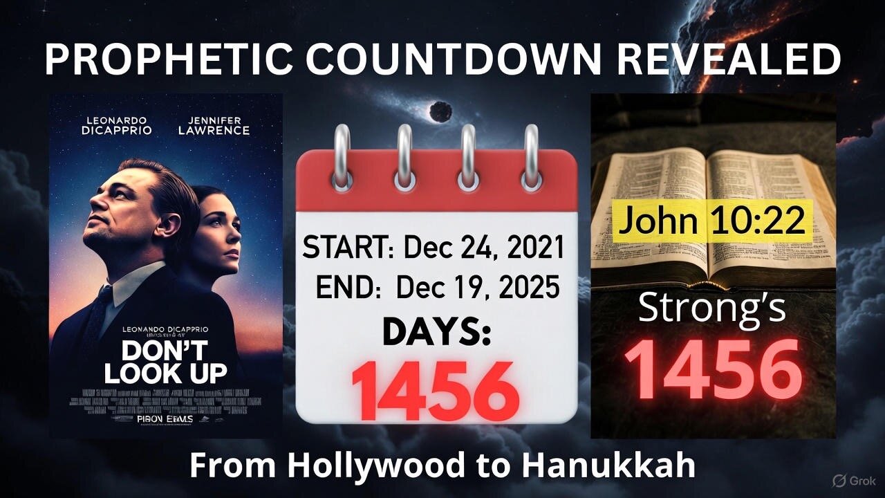 DECODED: “Don’t Look Up” to 12/19/2025 — The 1456-Day Prophetic Countdown to “Feast of Dedication” (Hanukkah)