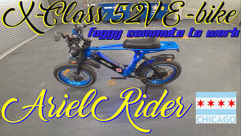 ARIEL RIDER X-CLASS 52V eBIKE | FOGGY COMMUTE TO DOWNTOWN CHICAGO | TAKING THE LAKEFRONT BIKE LANE!