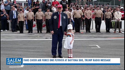 Fans Cheer Air Force One Flyover At Daytona 500, As Trump Gives Radio Message To NASCAR Drivers