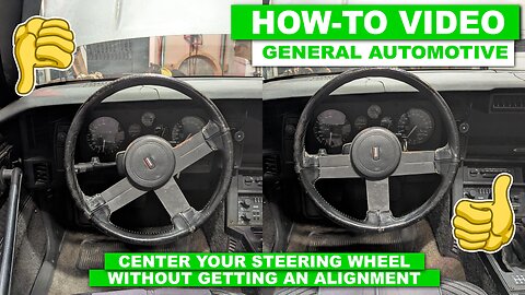 Center Your Steering Wheel Without Getting An Alignment