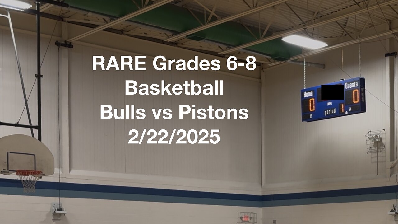 RARE Grades 6-8 Basketball Bulls vs Pistons 2-22-2025
