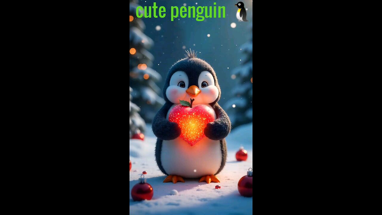 cute Christmas penguin 🐧🐧🐧