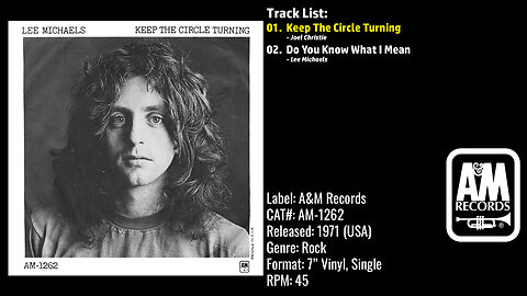 Lee Michaels – Keep The Circle Turning (Full Record) – 1971 – CAT.# AM–1262