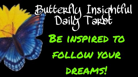 Butterfly Insightful Daily Tarot - follow your dreams!