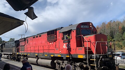 Adirondack Train arrives at the Station