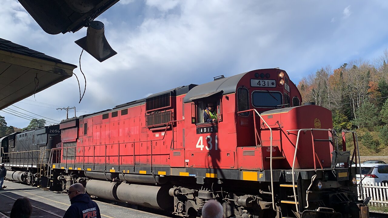 Adirondack Train arrives at the Station