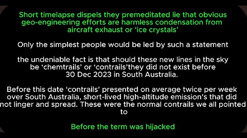 Contrails vs chemtrails : Adelaide South Australia : 03.12.25