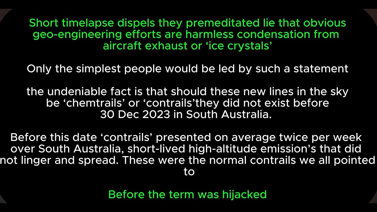 Contrails vs chemtrails : Adelaide South Australia : 03.12.25