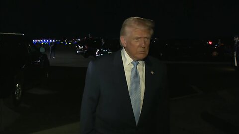 Trump departs Palm Beach Speaks to reporters