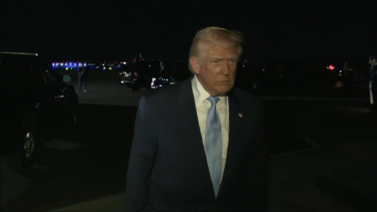 Trump departs Palm Beach Speaks to reporters