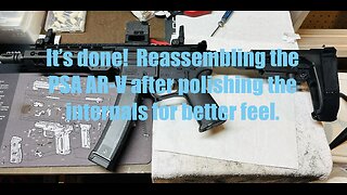 Palmetto State Armory AR-V 9mm pistol - Full reassembly after polishing OEM parts for better feel.