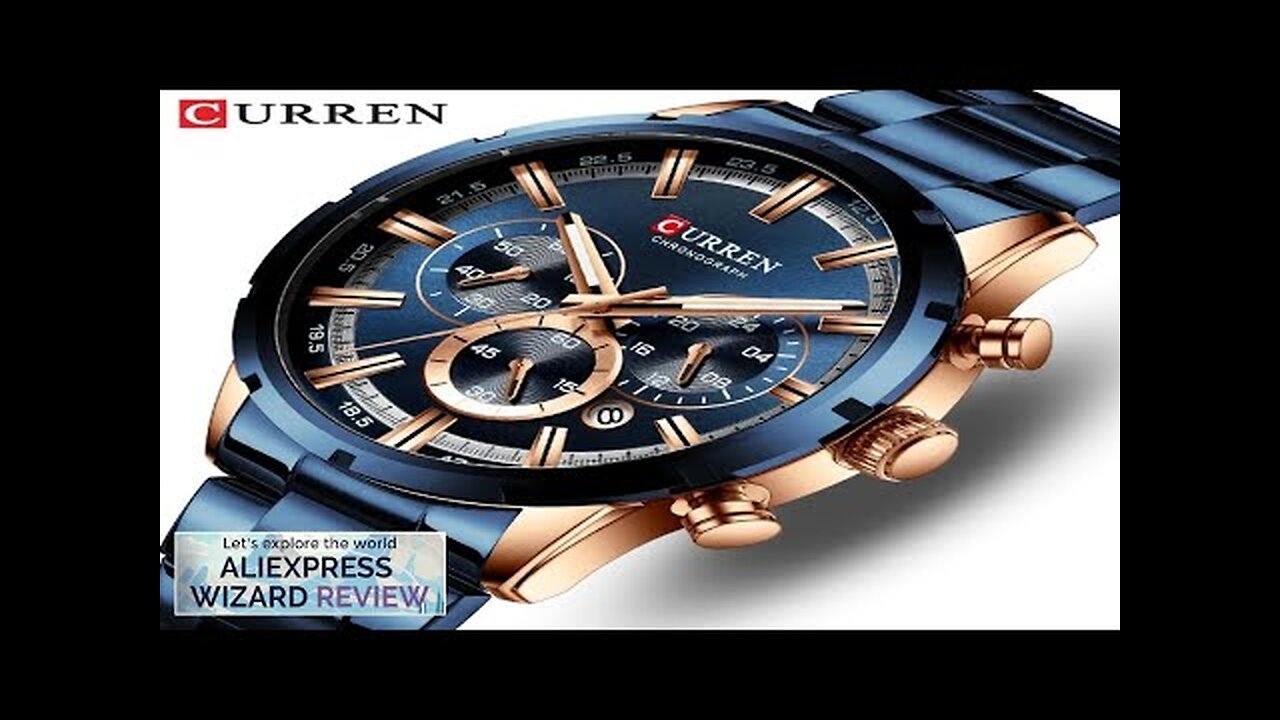 CURREN Men Watch Top Brand Luxury Sports Quartz Mens Watches Full Steel Review