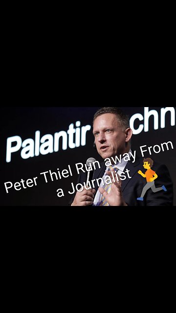 Peter Thiel of " Palantir " Confronted by a Journalist