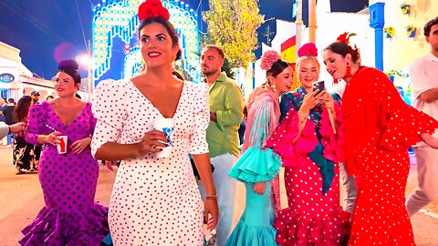 Spain Walking Tour Fuengirola Nightlife With Many Beautiful Ladies 🎉Autumn Fair