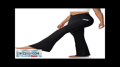 Women's Flare Leggings with Pockets-Crossover High Waisted Bootcut Yoga Pants-Tummy Control Review