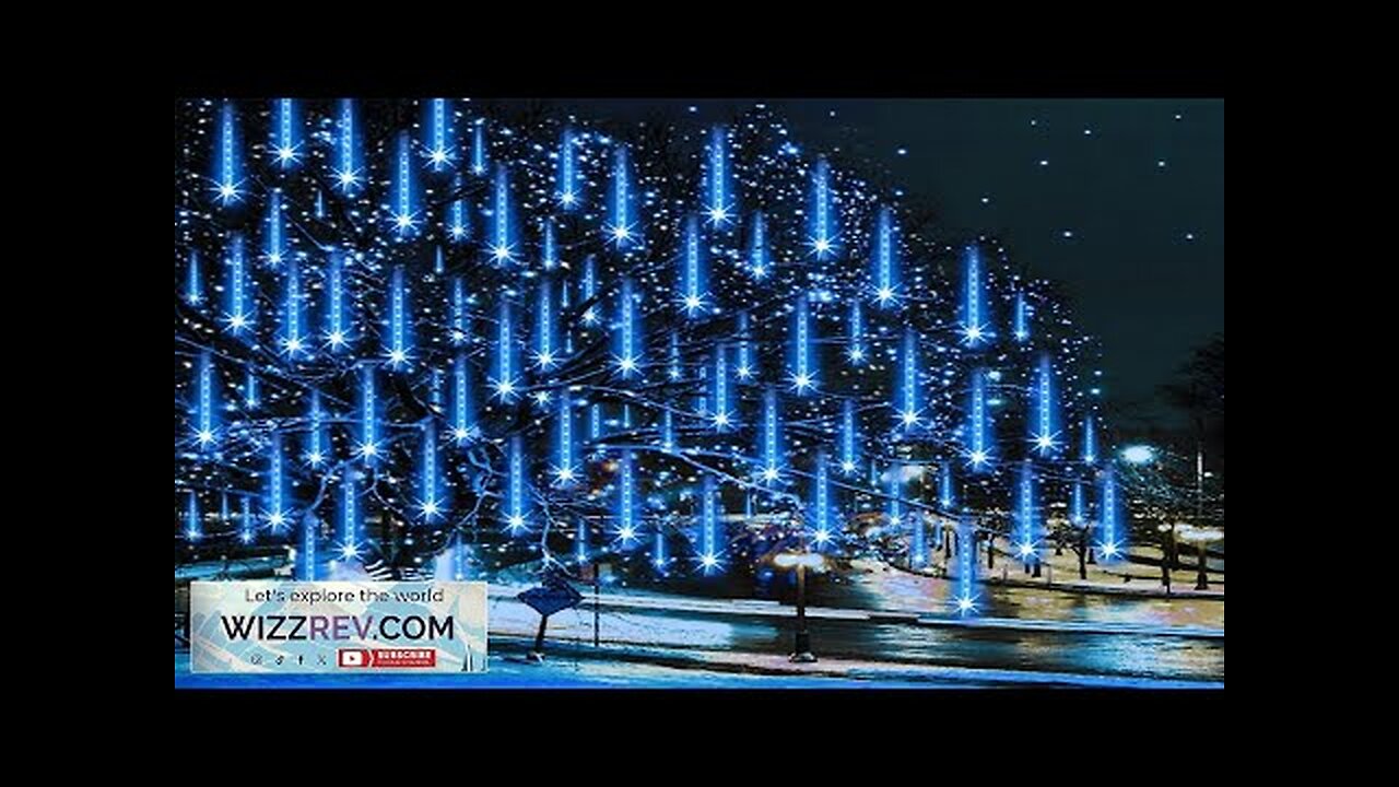 Outdoor Christmas Lights Meteor Shower Lights UL Certified 8 Tubes 192 LED Review