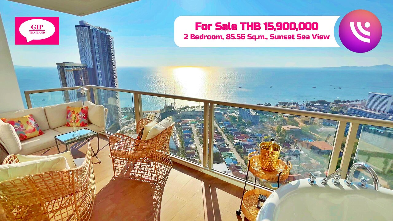 SOLD Riviera Ocean Drive, Jomtien, Thailand, THB 13,950,000, 2 Bedroom, PRICE REDUCED