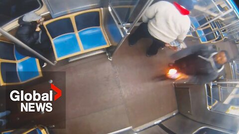 VIOLENT NEGRO SETS WHITE WOMAN ON FIRE