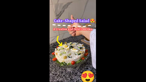 Cake-Shaped Salad 😍 A Creative and Delicious Idea 🧑‍🍳😍