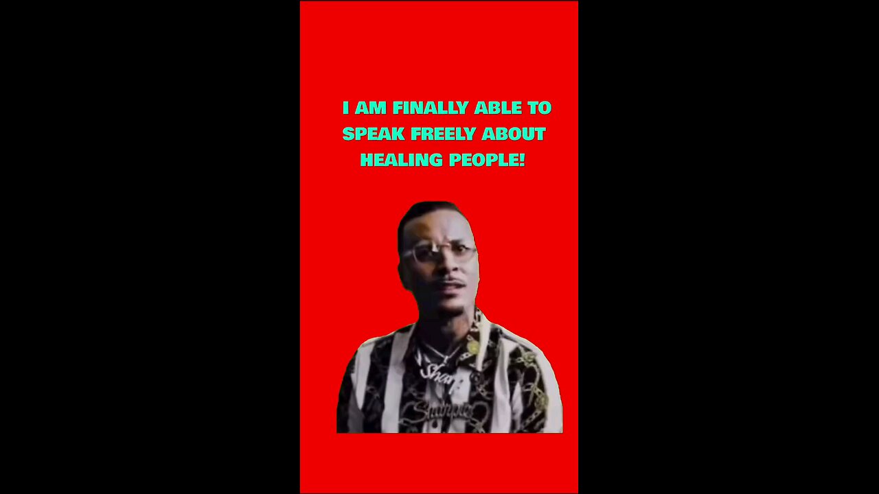 I am now able to speak freely about healing people!