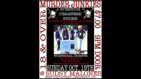 The Murder Junkies - Live At Sudsy Malones, Cincinnati, OH (October 19, 2003)