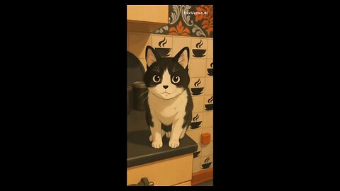 RIO 😺 HAS HIS SELF PORTRAIT 🎨COME TO LIVE IN A CARTOON FORM OF HIMSELF 🐈