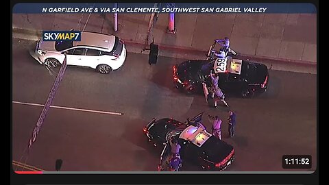 FULL CHASE: Spike strip shreds tires on SUV, ends pursuit through San Gabriel Valley