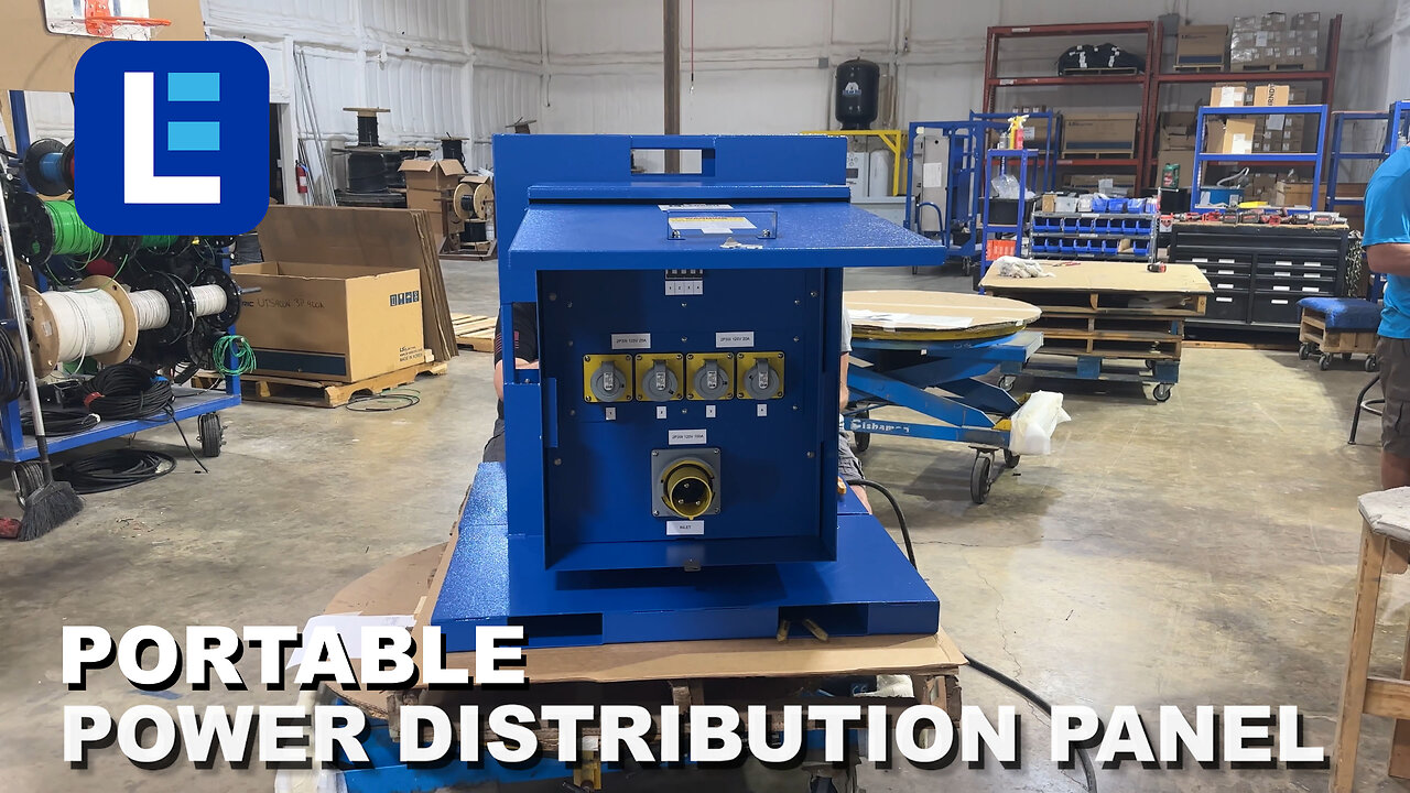Portable Power Distribution Panel with Pedestal Stand - Larson Electronics