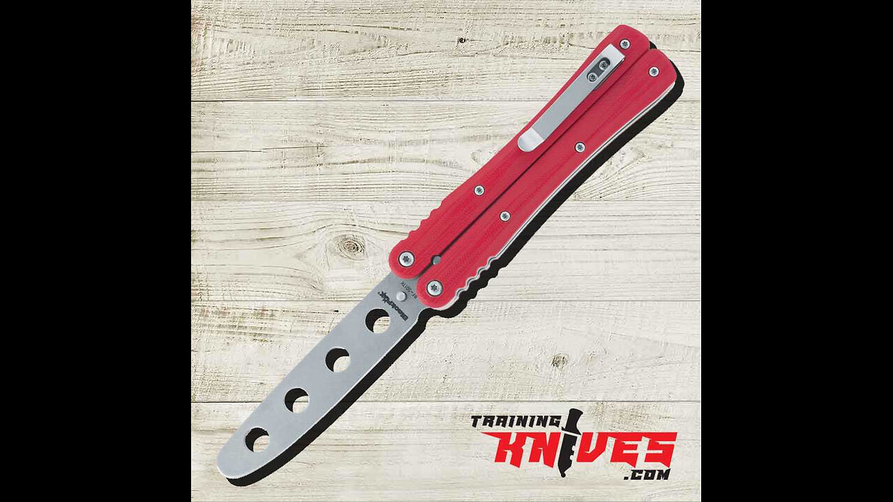 Black Fox Stonewashed Red G10 Balisong Trainer BF501TK AKA FX390