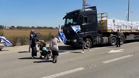 Israeli woman hit by sanctions for trying to block aid entering Gaza