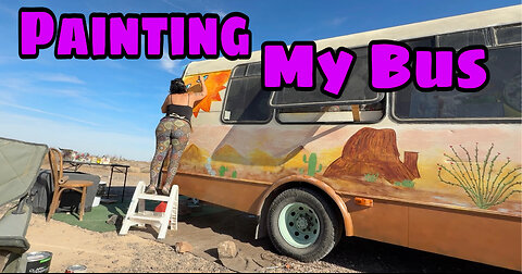I hand painted a new Mural on my Bus Conversion.