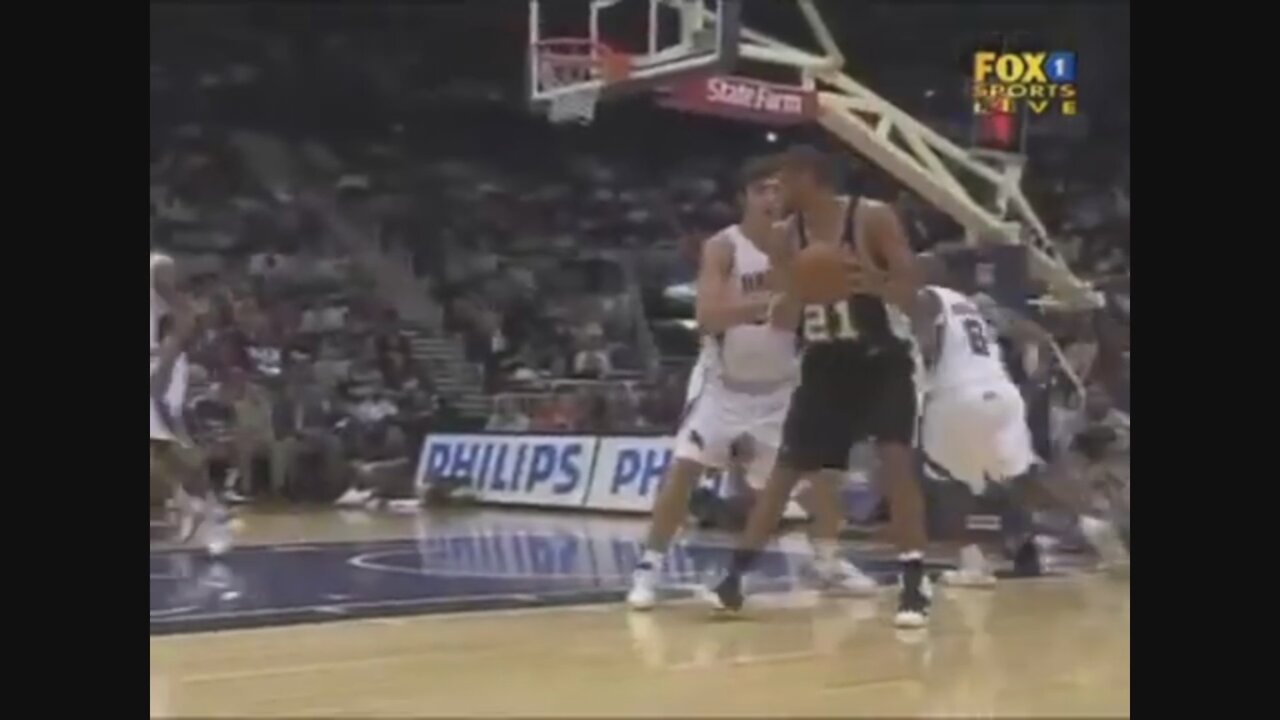 Tim Duncan 13 Points 6 Ast @ Hawks, 2007-08.