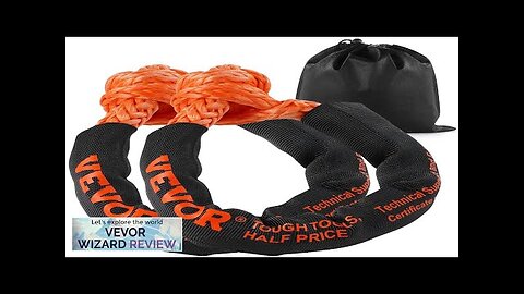 VEVOR Soft Shackle Synthetic Recovery Rope 2PCS 1/2"x22" 44092lbs Break Strength Review