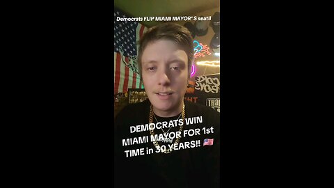 DEMOCRATS WIN MIAMI MAYORS RACE FOR 1ST TIME IN 30 YEARS!!