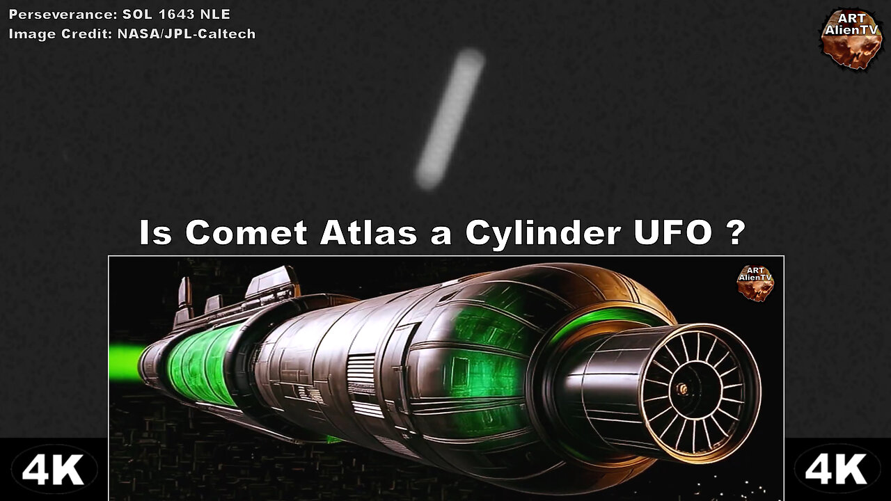 Is Comet 3I/Atlas a Huge Cylinder UFO ? 4K