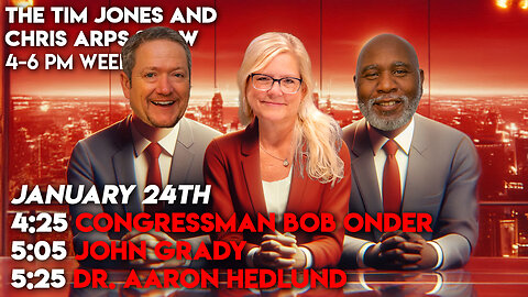 The Tim Jones and Chris Arps Show 01.24.2025 Dr. Bob Onder | John Grady | Dr. Hedlund