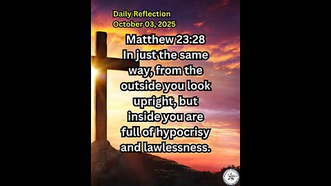 Daily Reflection October 03, 2025 #faith #bible #reflection