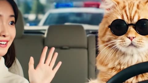 Chinese Girl Shocked as Cat Drives Her Car! 🚗🐱😂 | Funny Animal Video #Shorts #ChineseComedy”