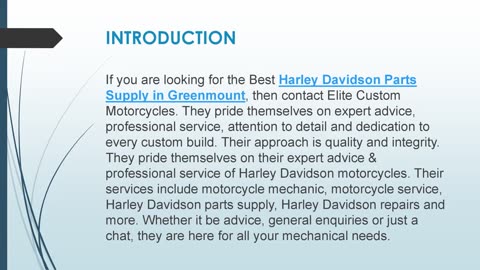 Best Harley Davidson Parts Supply in Greenmount