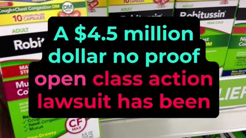 $4.5M Robitussin Non-Drowsy Class Action Settlement