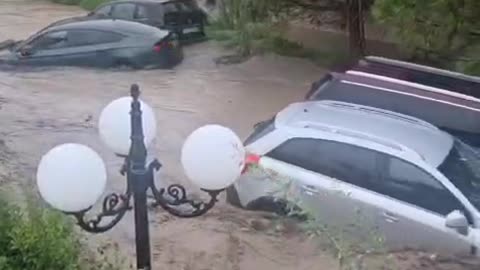 Several Cars Swept Away By Floods In Burgas Province, Bulgaria, 10/03/2025