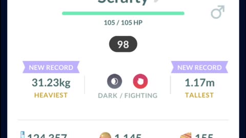 Pokemon Go Evolution - 98% iV Scraggy ➡️ Scrafty