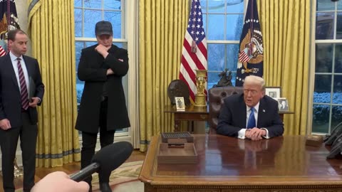 President Trump Signs Executive Orders in the Oval Office, Feb. 11, 2025