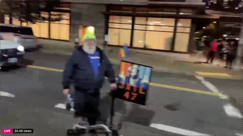 Tommy Boi gets assaulted by Psycho chick throwing water on him from outside PORTLAND ICE