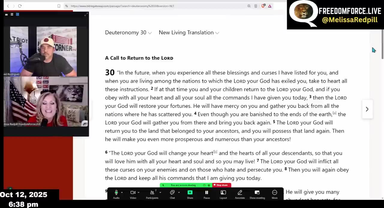 Nino & Melissa Redpill talk Israel 10-13-25