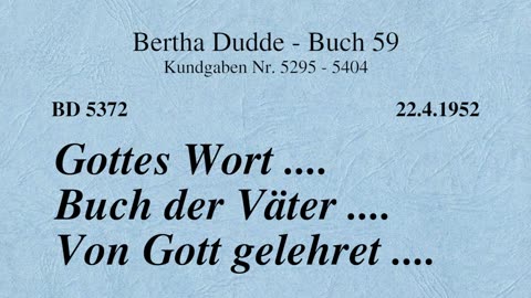 BD 5372 - GOTTES WORT .... BUCH DER VÄTER .... VON GOTT GELEHRET ....