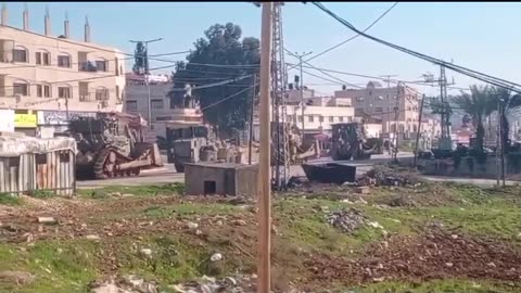 The heavy equipment arrived in Jenin