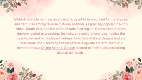 Online Mehndi Course Arun Mehndi Classes