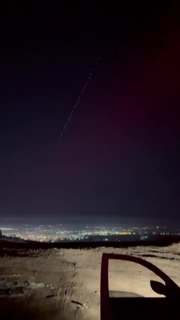 Starlink satellites over Iran